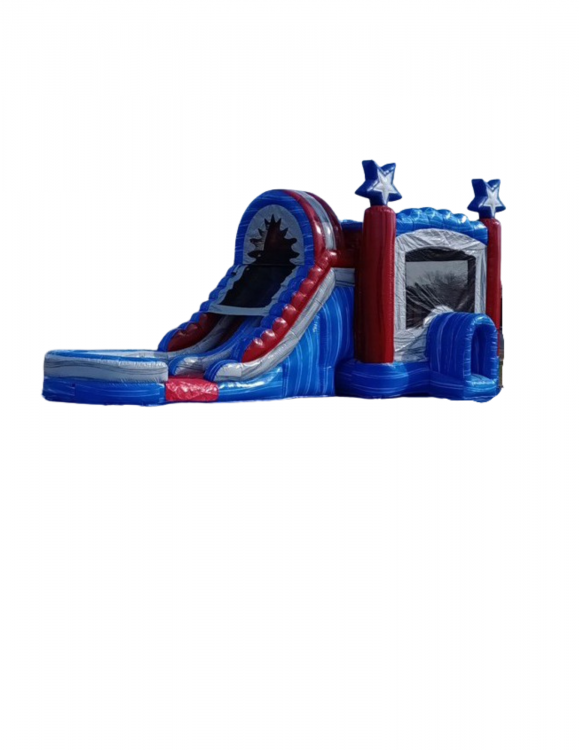 Double Lane Blazin Bounce House with Slide (Wet or Dry) CG Party