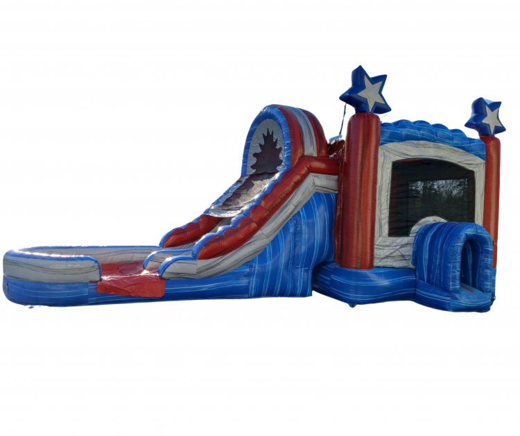 Double Lane  Blazin Bounce House with Slide (Wet or Dry)