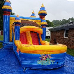 452074026 465411672921469 3294383828605210380 n 1721936899 Double Lane Blue Lagoon Bounce House with Slide (Wet or Dry)