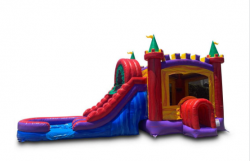 Double Lane Royal Rush  Bounce House with Slide (Wet or Dry)