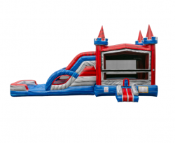 Double Lane Titan  Bounce House with Slide (Wet or Dry)