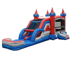 2N 1725989928 Double Lane Titan Bounce House with Slide (Wet or Dry)